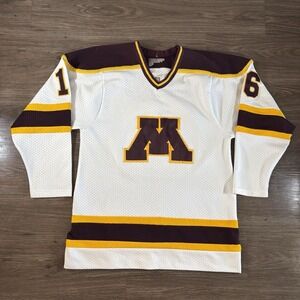 1980s University Minnesota Gophers Pedersons Mesh Men's Hockey Jersey Large